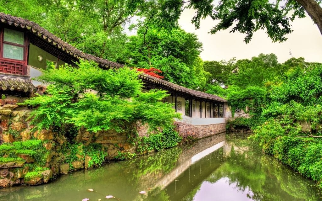 Humble Administrator's Garden canal-side covered gallery, Suzhou