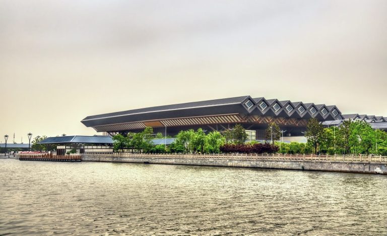 Suzhou Railway Station platform, Jiangsu